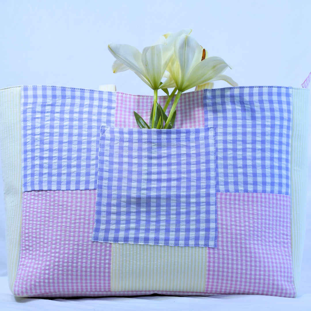 Sunset Bloom Tote Bag | Patch it Up