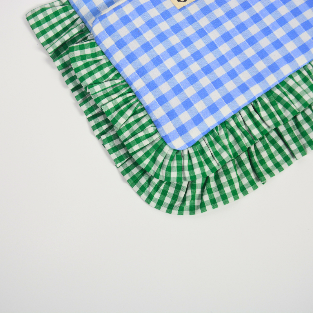 Ocean Eyes Pouches | Quilted Ruffle Pouch Set