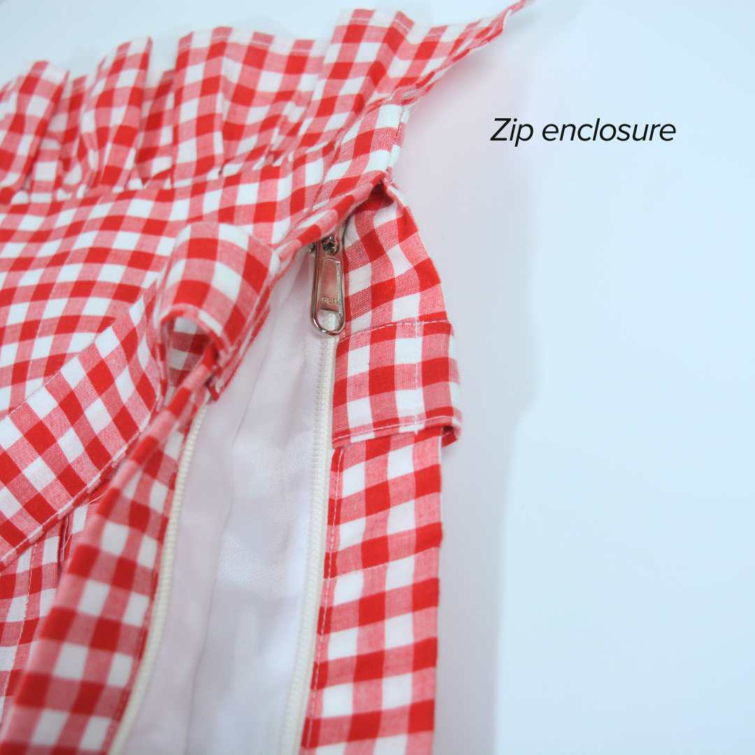 Ruby Ruffles | Gingham Tote