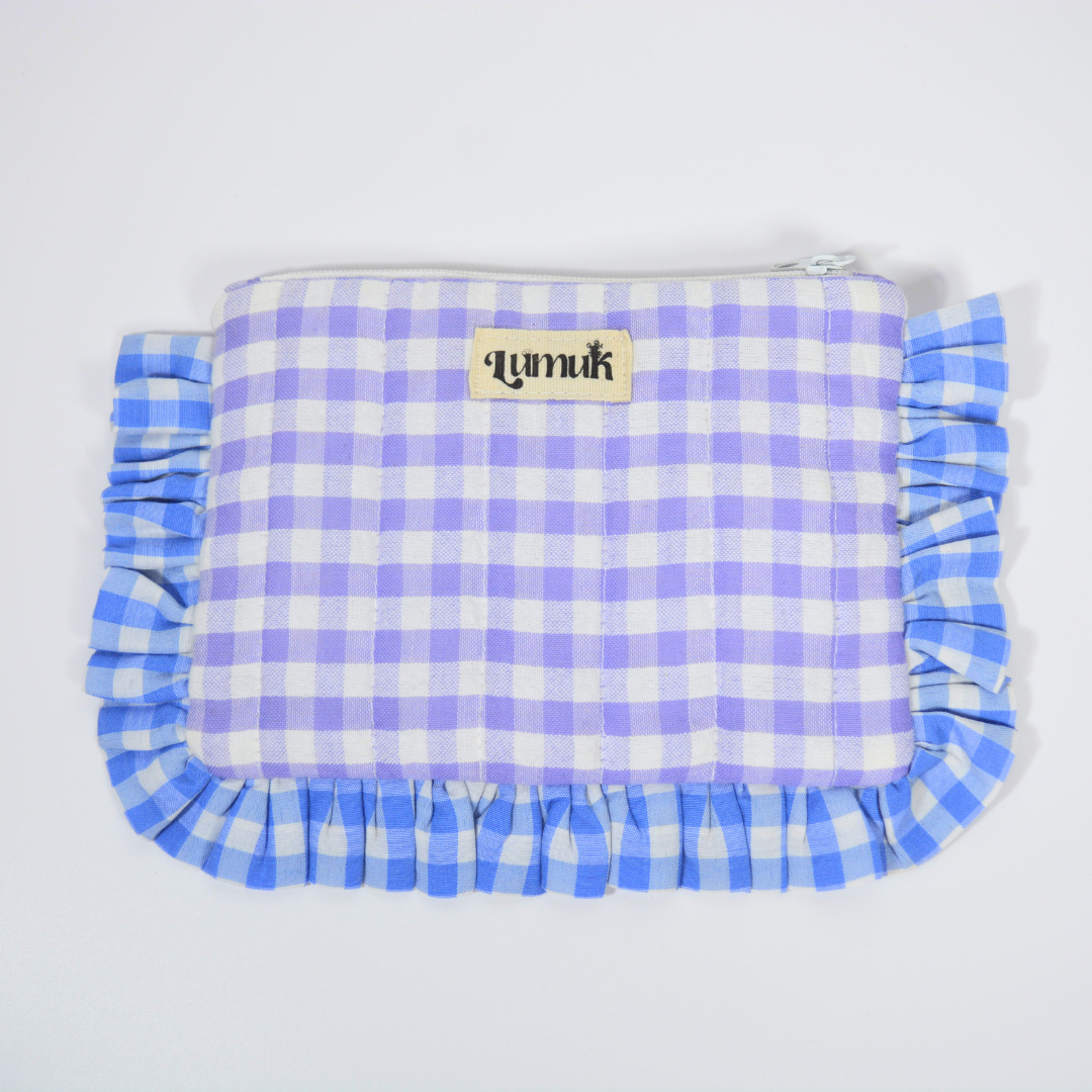 Twilight Pouches | Quilted Ruffle Pouch Set