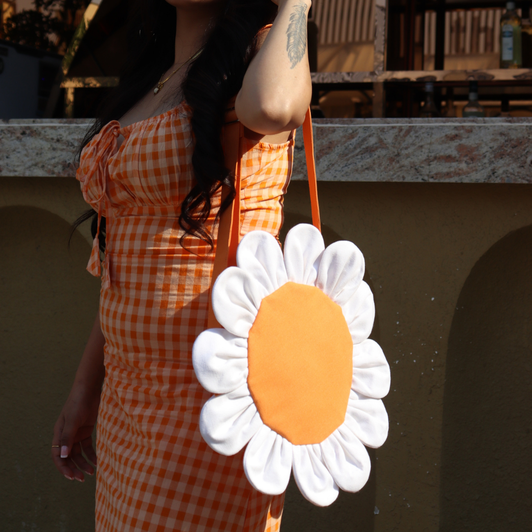 Sunflower tote | White Orange