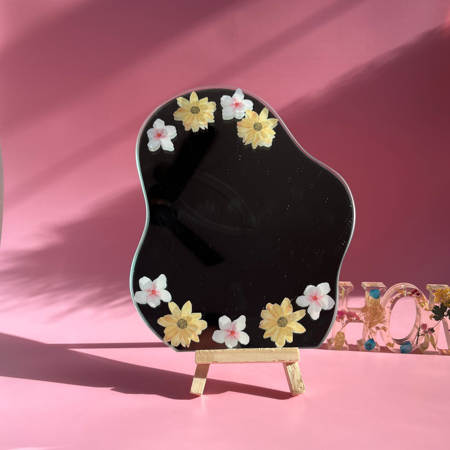 Floral Abstract | Desk Mirror