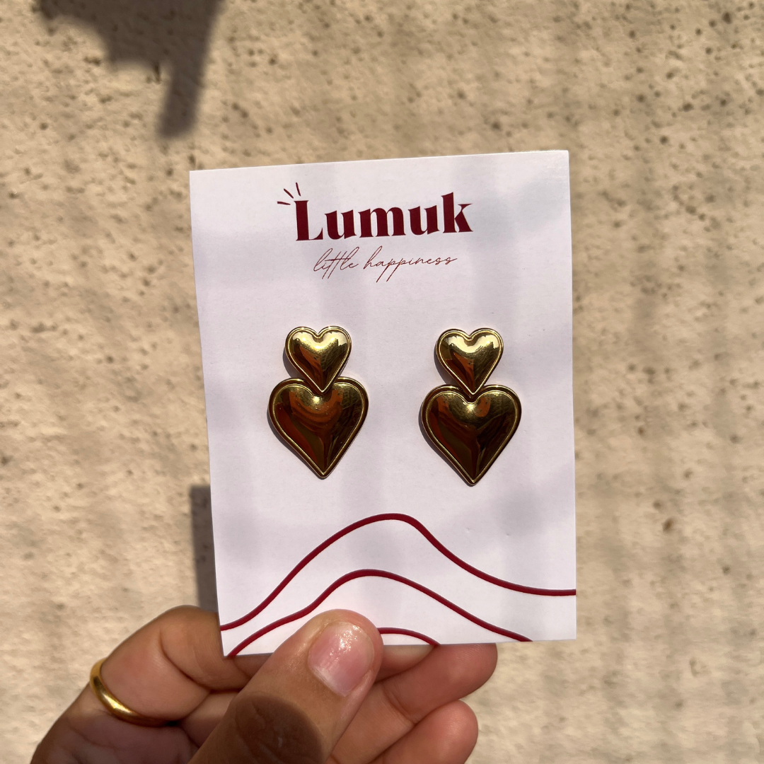 Double Heart Earrings