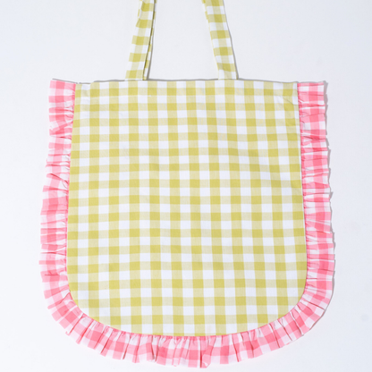 Flamingo Flirt | Gingham Tote