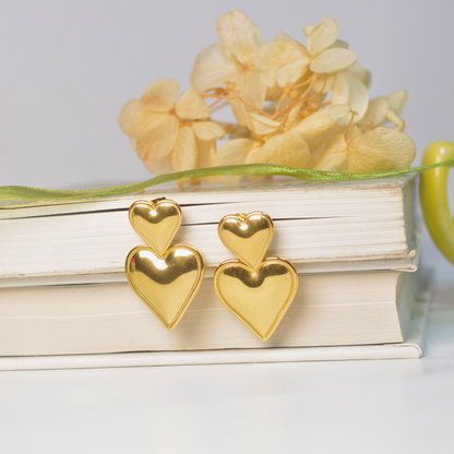 Double Heart Earrings