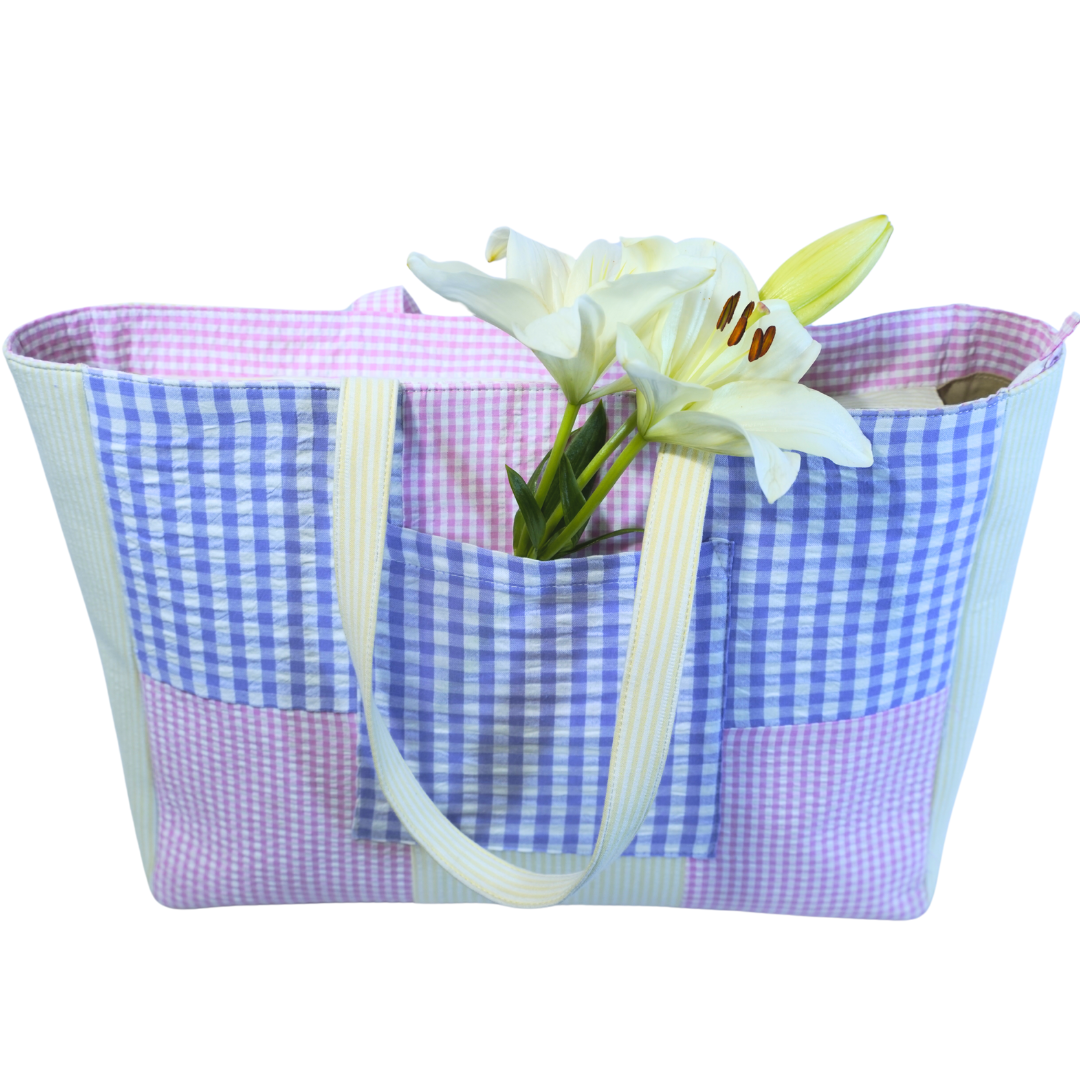 Sunset Bloom Tote Bag | Patch it Up