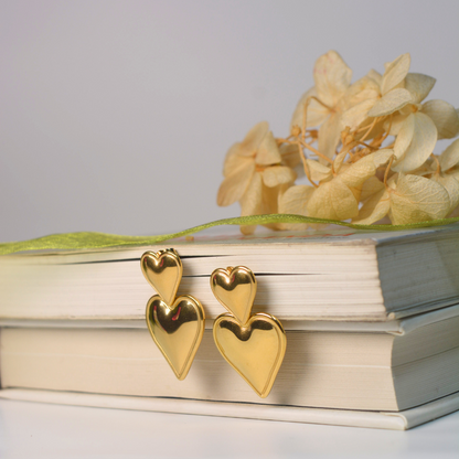 Double Heart Earrings