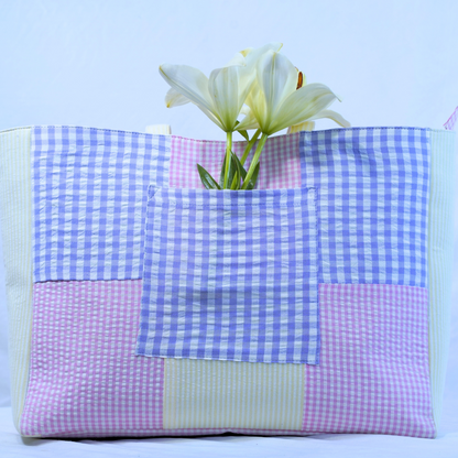 Sunset Bloom Tote Bag | Patch it Up
