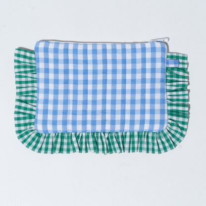Ocean Eyes Pouches | Quilted Ruffle Pouch Set