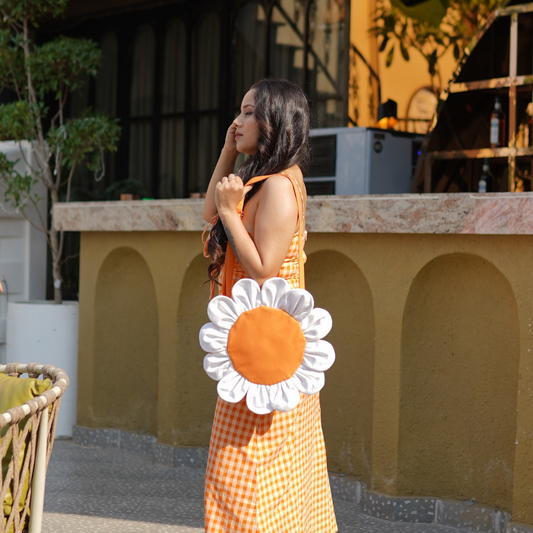 Sunflower tote | White Orange