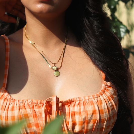 Sunbeam Charm | Beaded Necklace